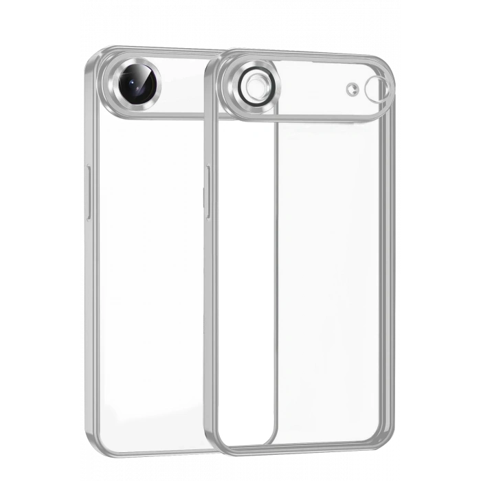 HarmonyAura Apple iPhone 17 Air Razer Lensli Silikon - Gümüş