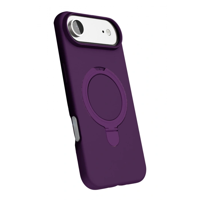 HarmonyAura Apple iPhone 17 Air Regal Magsafe Standlı Kapak - Derin Mor