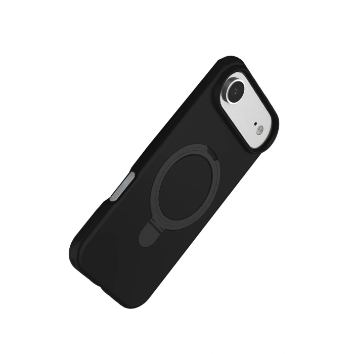 HarmonyAura Apple iPhone 17 Air Regal Magsafe Standlı Kapak - Siyah