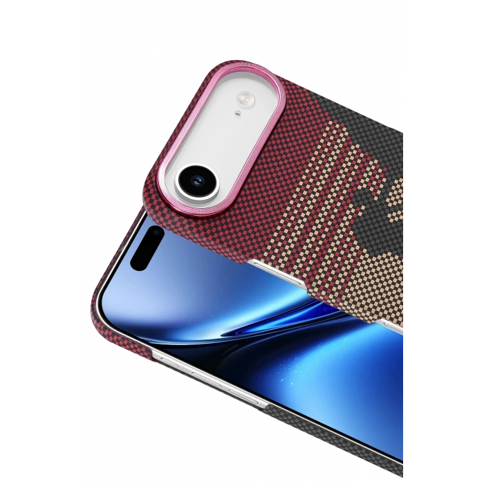 HarmonyAura Apple iPhone 17 Air Vega Magsafe Kapak - Kırmızı