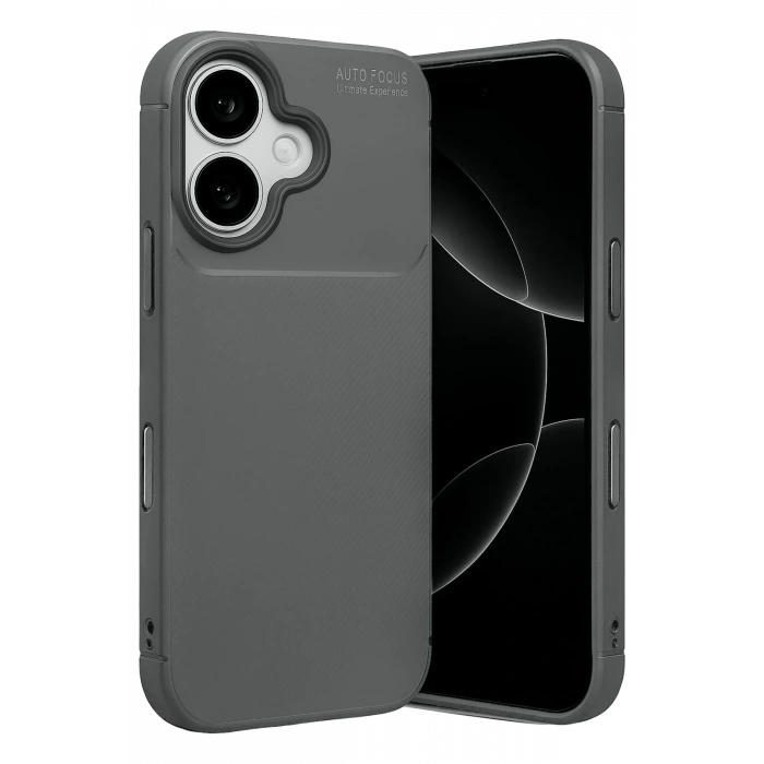 HarmonyAura Apple iPhone 17 Auto Focus Karbon Kapak - Gri