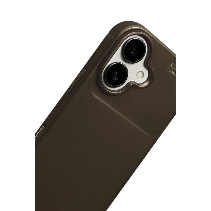 HarmonyAura Apple iPhone 17 Auto Focus Karbon Kapak - Kahverengi