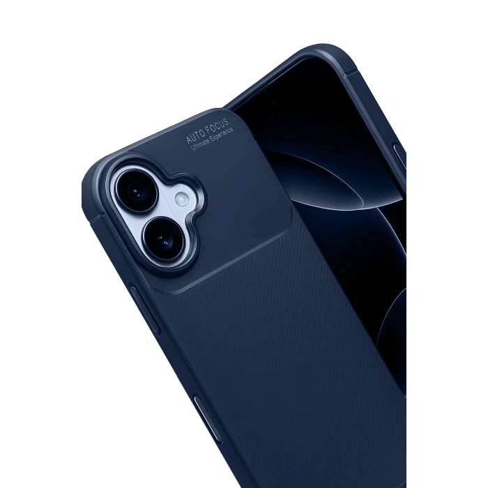 HarmonyAura Apple iPhone 17 Auto Focus Karbon Kapak - Lacivert