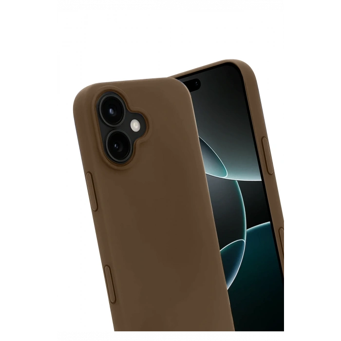 HarmonyAura Apple iPhone 17 First Silikon - Kahverengi