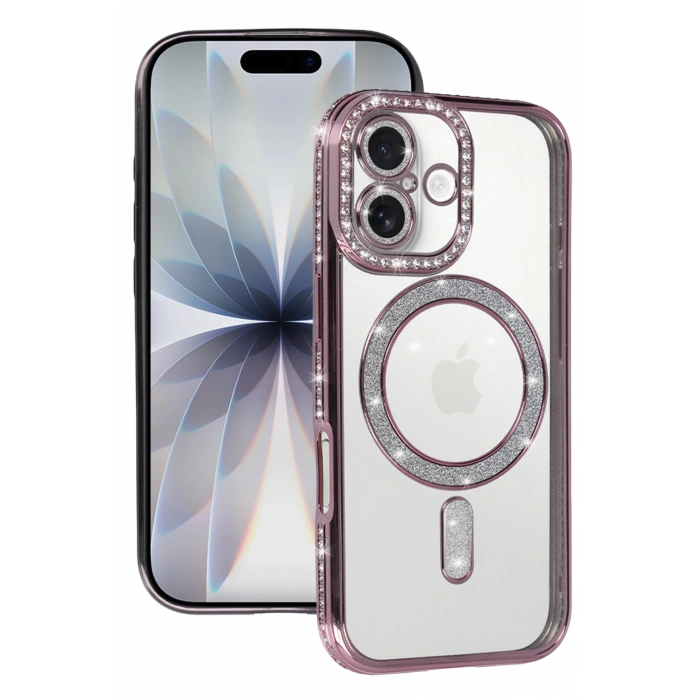 HarmonyAura Apple iPhone 17 Joke Simli Magneticsafe Kılıf - Pembe