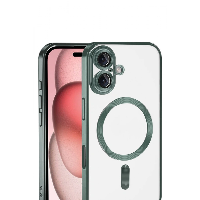 HarmonyAura Apple iPhone 17 Kross Magneticsafe Kapak - Koyu Yeşil