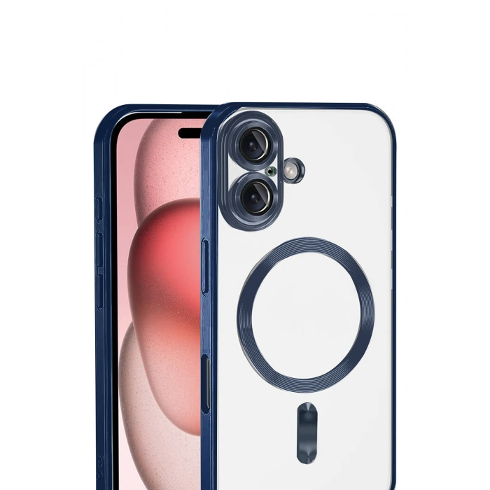 HarmonyAura Apple iPhone 17 Kross Magneticsafe Kapak - Lacivert