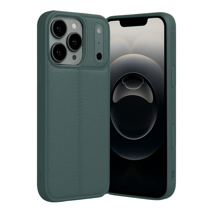 HarmonyAura Apple iPhone 17 Pro Auto Focus Kapak - Koyu Yeşil