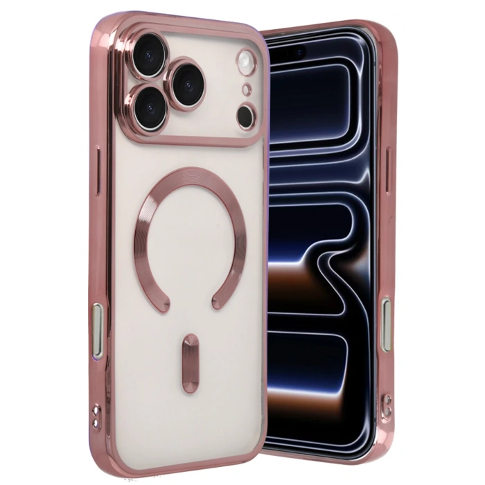HarmonyAura Apple iPhone 17 Pro Kross Magneticsafe Kapak - Rose
