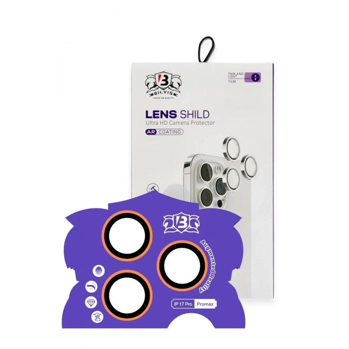 HarmonyAura Apple iPhone 17 Pro Max Bilvis Titan Kamera Lens - Turuncu