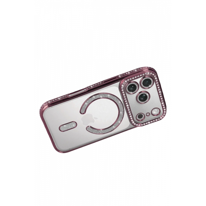 HarmonyAura Apple iPhone 17 Pro Max Joke Simli Magneticsafe Kılıf - Pembe