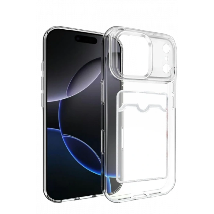 HarmonyAura Apple iPhone 17 Pro Max Kart Şeffaf Silikon - Şeffaf