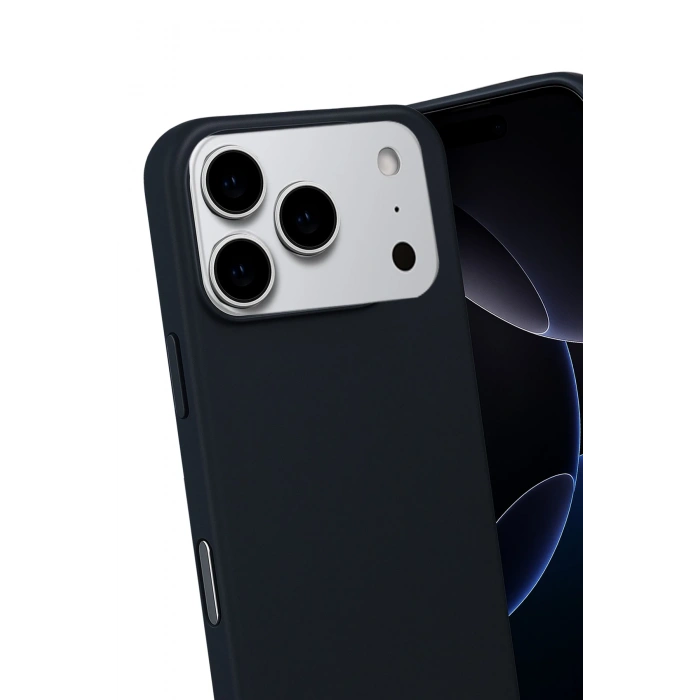 HarmonyAura Apple iPhone 17 Pro Max Nano içi Kadife Silikon - Siyah