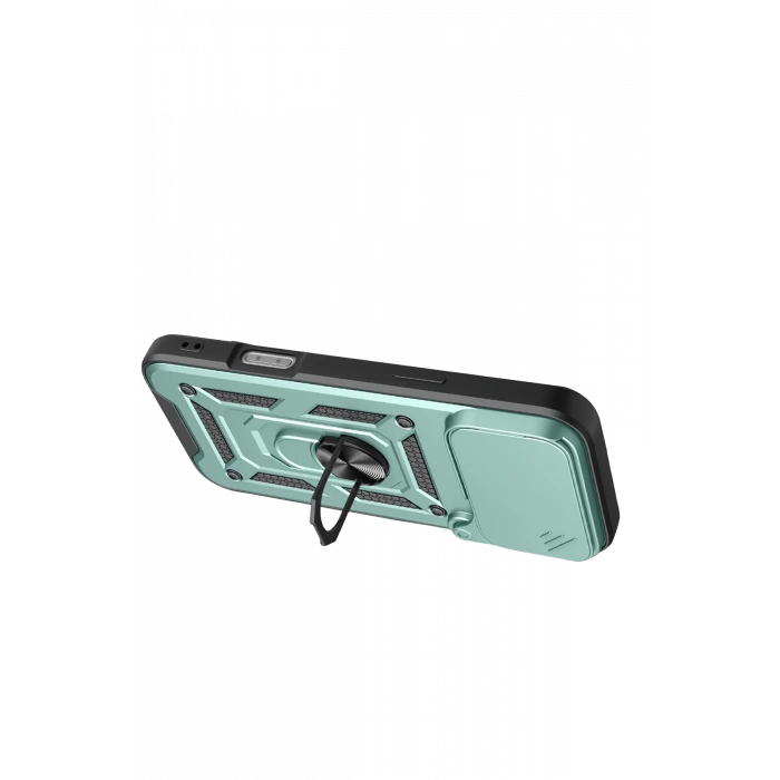 HarmonyAura Apple iPhone 17 Pro Max Pars Lens Yüzüklü Silikon - Yeşil