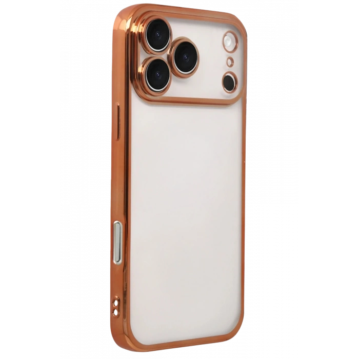 HarmonyAura Apple iPhone 17 Pro Max Razer Lensli Silikon - Turuncu