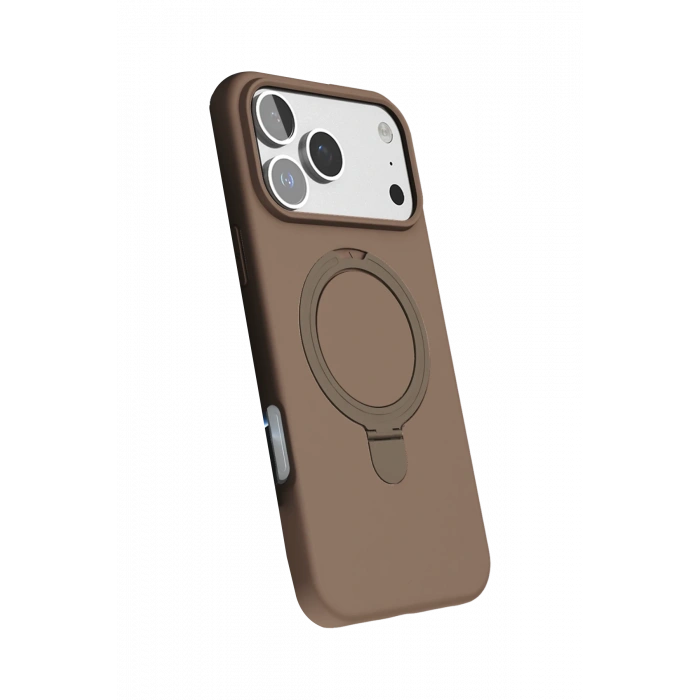 HarmonyAura Apple iPhone 17 Pro Max Regal Magsafe Standlı Kapak - Çöl Titanyum