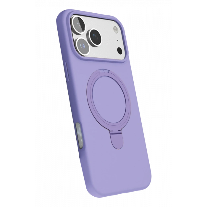 HarmonyAura Apple iPhone 17 Pro Max Regal Magsafe Standlı Kapak - Lila