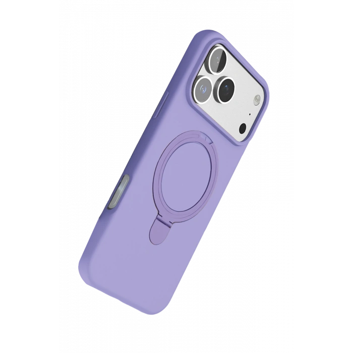 HarmonyAura Apple iPhone 17 Pro Max Regal Magsafe Standlı Kapak - Lila