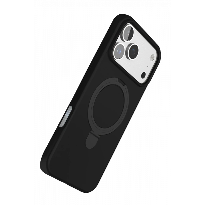 HarmonyAura Apple iPhone 17 Pro Max Regal Magsafe Standlı Kapak - Siyah