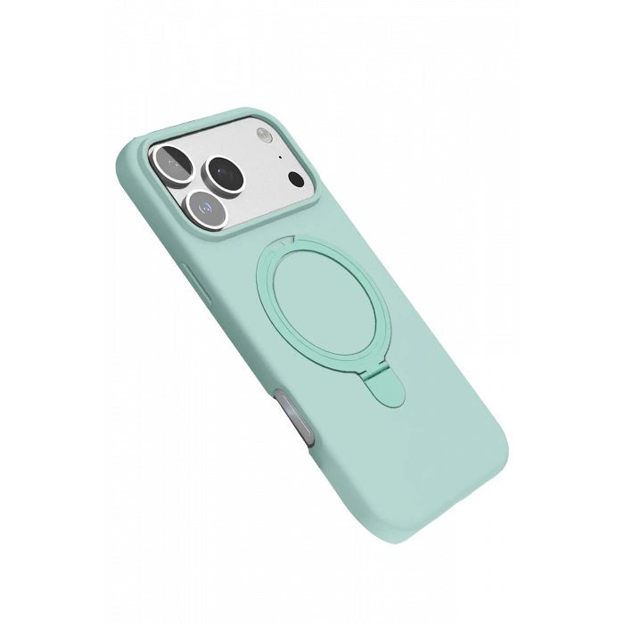 HarmonyAura Apple iPhone 17 Pro Max Regal Magsafe Standlı Kapak - Su Yeşili