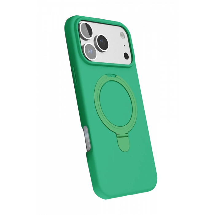 HarmonyAura Apple iPhone 17 Pro Max Regal Magsafe Standlı Kapak - Yeşil