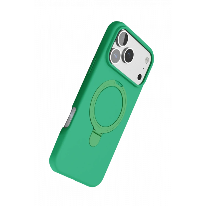 HarmonyAura Apple iPhone 17 Pro Max Regal Magsafe Standlı Kapak - Yeşil