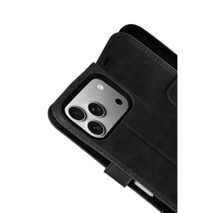 HarmonyAura Apple iPhone 17 Pro Max Trend S Plus Kapaklı Kılıf - Siyah