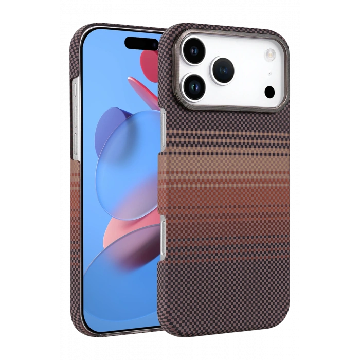 HarmonyAura Apple iPhone 17 Pro Max Vega Magsafe Kapak - Çöl Titanyum