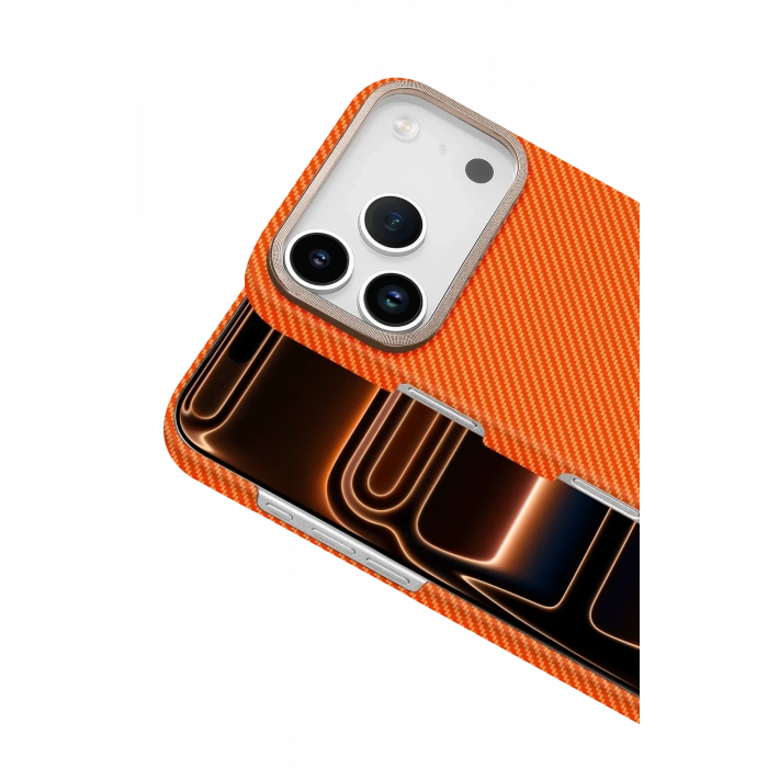 HarmonyAura Apple iPhone 17 Pro Max Vega Magsafe Kapak - Turuncu