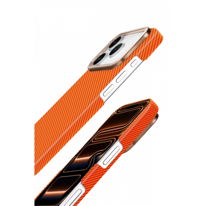 HarmonyAura Apple iPhone 17 Pro Max Vega Magsafe Kapak - Turuncu