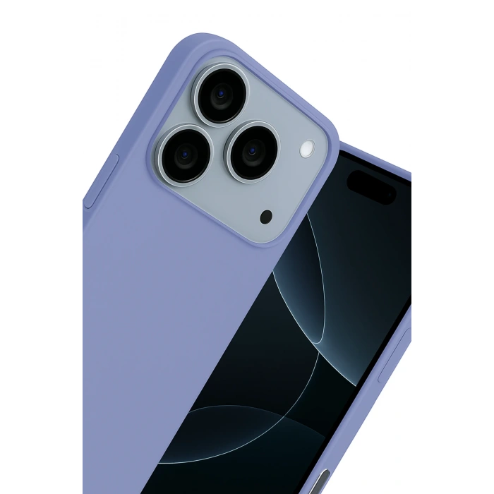 HarmonyAura Apple iPhone 17 Pro Nano içi Kadife Silikon - Lila