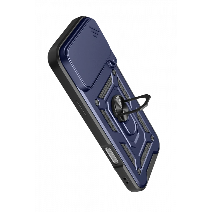 HarmonyAura Apple iPhone 17 Pro Pars Lens Yüzüklü Silikon - Lacivert