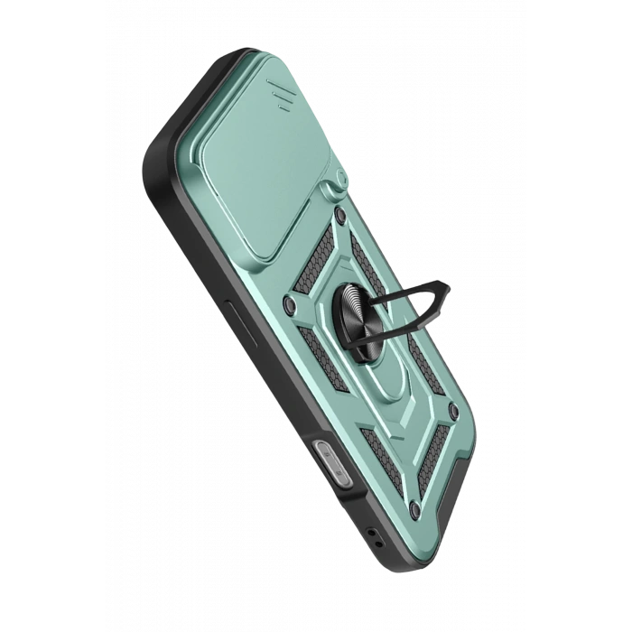 HarmonyAura Apple iPhone 17 Pro Pars Lens Yüzüklü Silikon - Yeşil