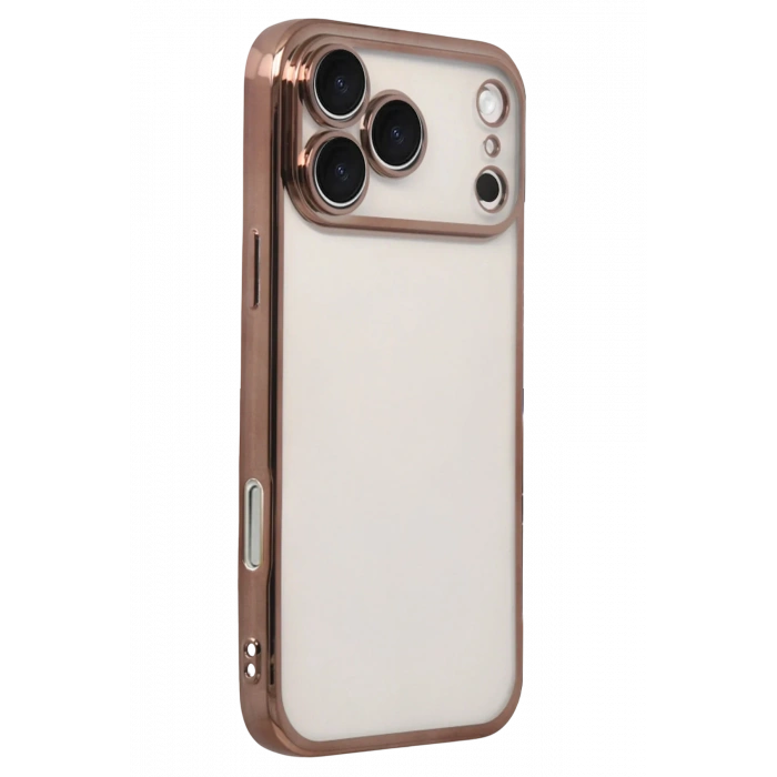 HarmonyAura Apple iPhone 17 Pro Razer Lensli Silikon - Çöl Titanyum