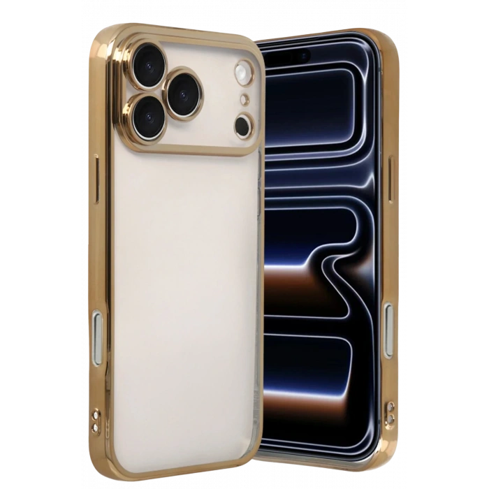 HarmonyAura Apple iPhone 17 Pro Razer Lensli Silikon - Gold