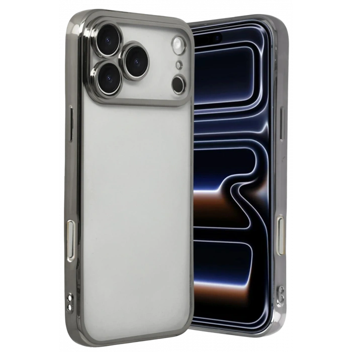 HarmonyAura Apple iPhone 17 Pro Razer Lensli Silikon - Titan Gri