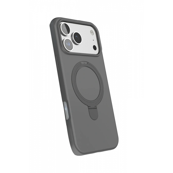 HarmonyAura Apple iPhone 17 Pro Regal Magsafe Standlı Kapak - Titan Gri