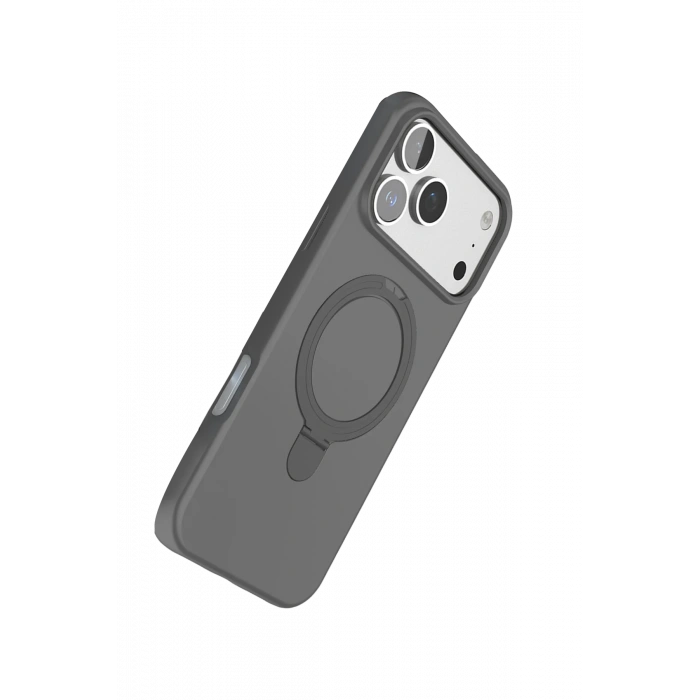 HarmonyAura Apple iPhone 17 Pro Regal Magsafe Standlı Kapak - Titan Gri