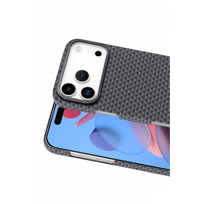 HarmonyAura Apple iPhone 17 Pro Vega Magsafe Kapak - Gri