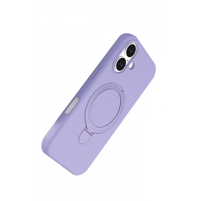 HarmonyAura Apple iPhone 17 Regal Magsafe Standlı Kapak - Lila