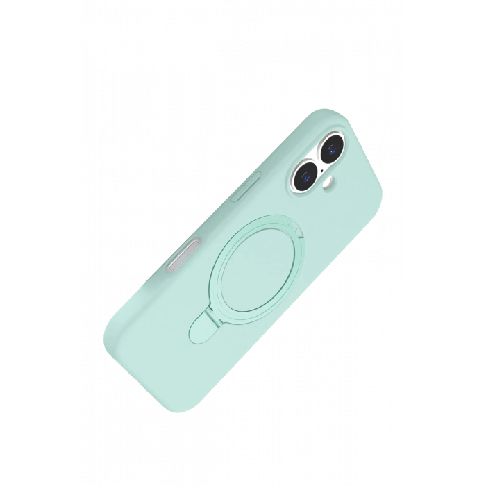 HarmonyAura Apple iPhone 17 Regal Magsafe Standlı Kapak - Su Yeşili
