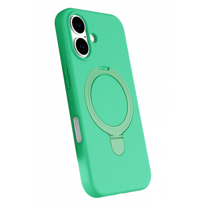 HarmonyAura Apple iPhone 17 Regal Magsafe Standlı Kapak - Yeşil