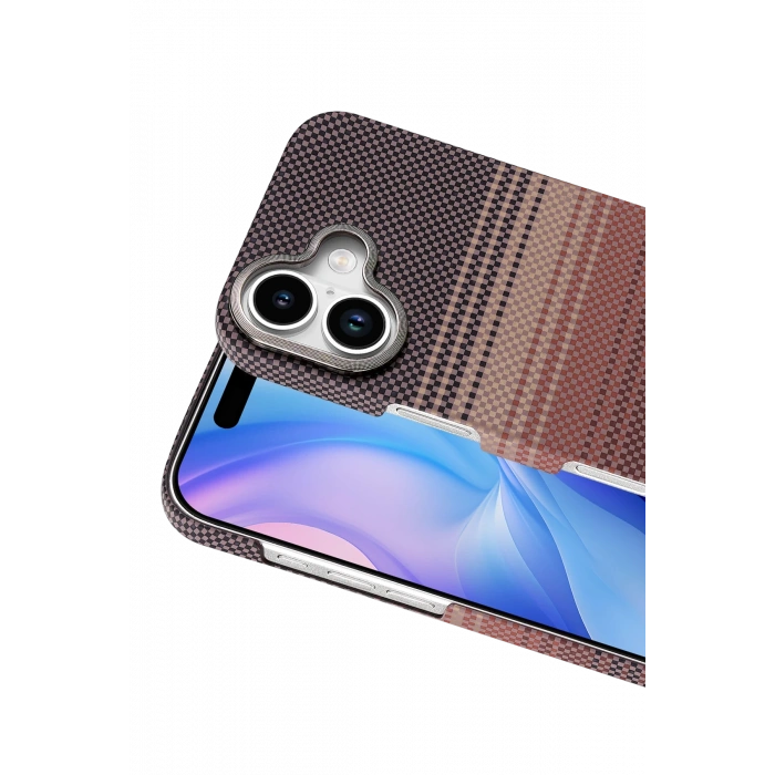 HarmonyAura Apple iPhone 17 Vega Magsafe Kapak - Çöl Titanyum