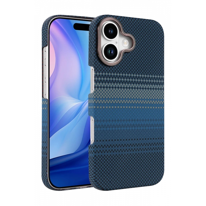 HarmonyAura Apple iPhone 17 Vega Magsafe Kapak - Mavi