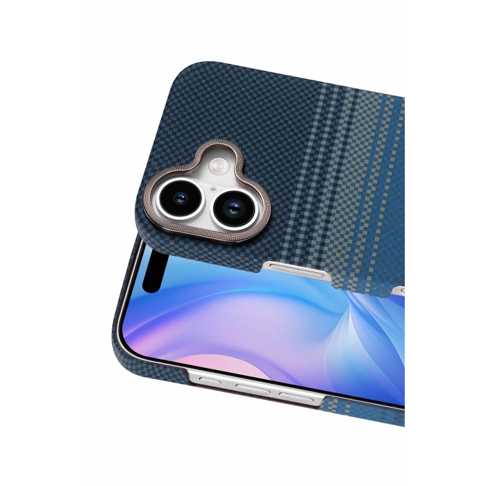 HarmonyAura Apple iPhone 17 Vega Magsafe Kapak - Mavi