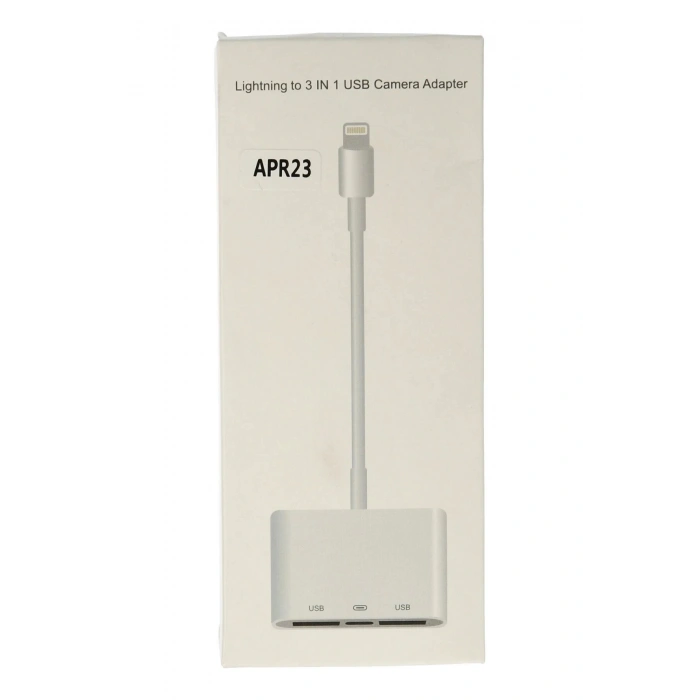 HarmonyAura  Apr23 Iphone Otg 3in1 - Beyaz