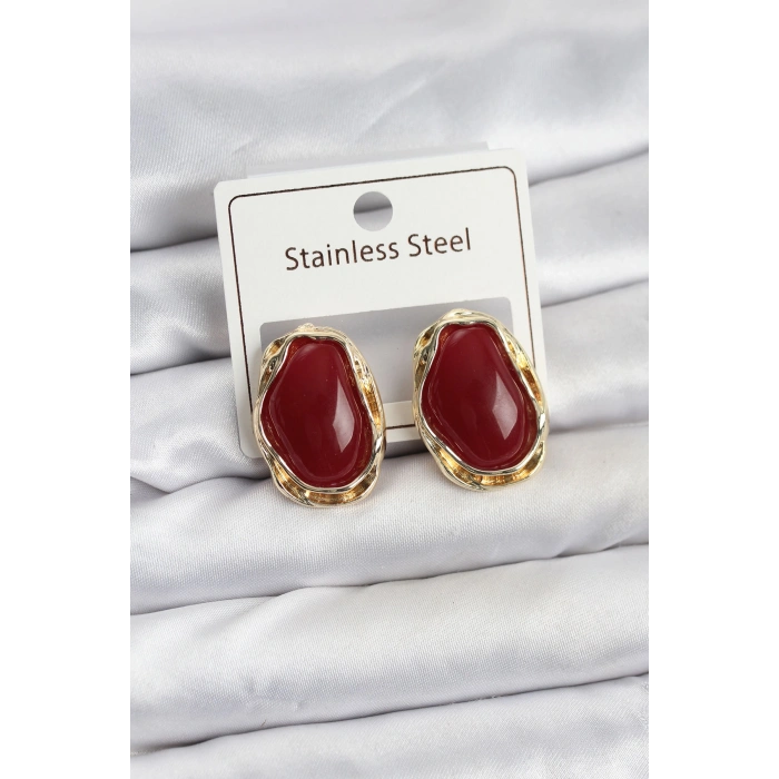 HarmonyAura Beyaz Damla Model Pirinç Vintage Kadın Küpe