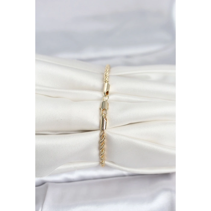 HarmonyAura CM 14K Gold Renk Burgu Model Kadın Bileklik