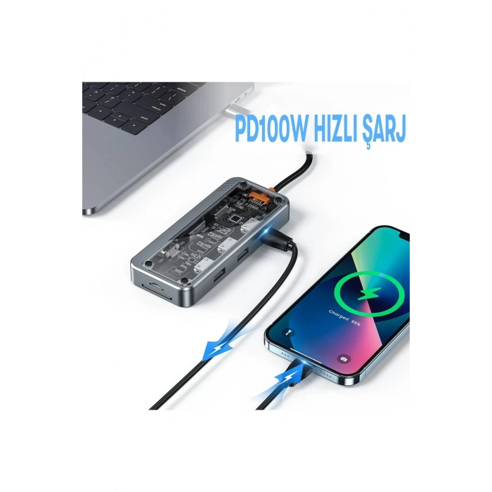 HarmonyAura  Dönüştürücü 10in1 Hub Sw10v - Gri