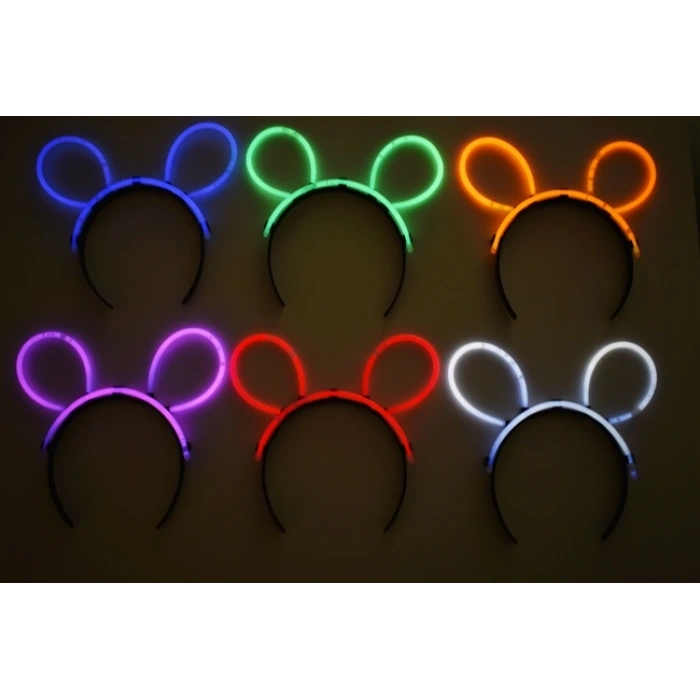 HarmonyAura Glow Taç Fosforlu Taç Karışık Renk 12 Adet